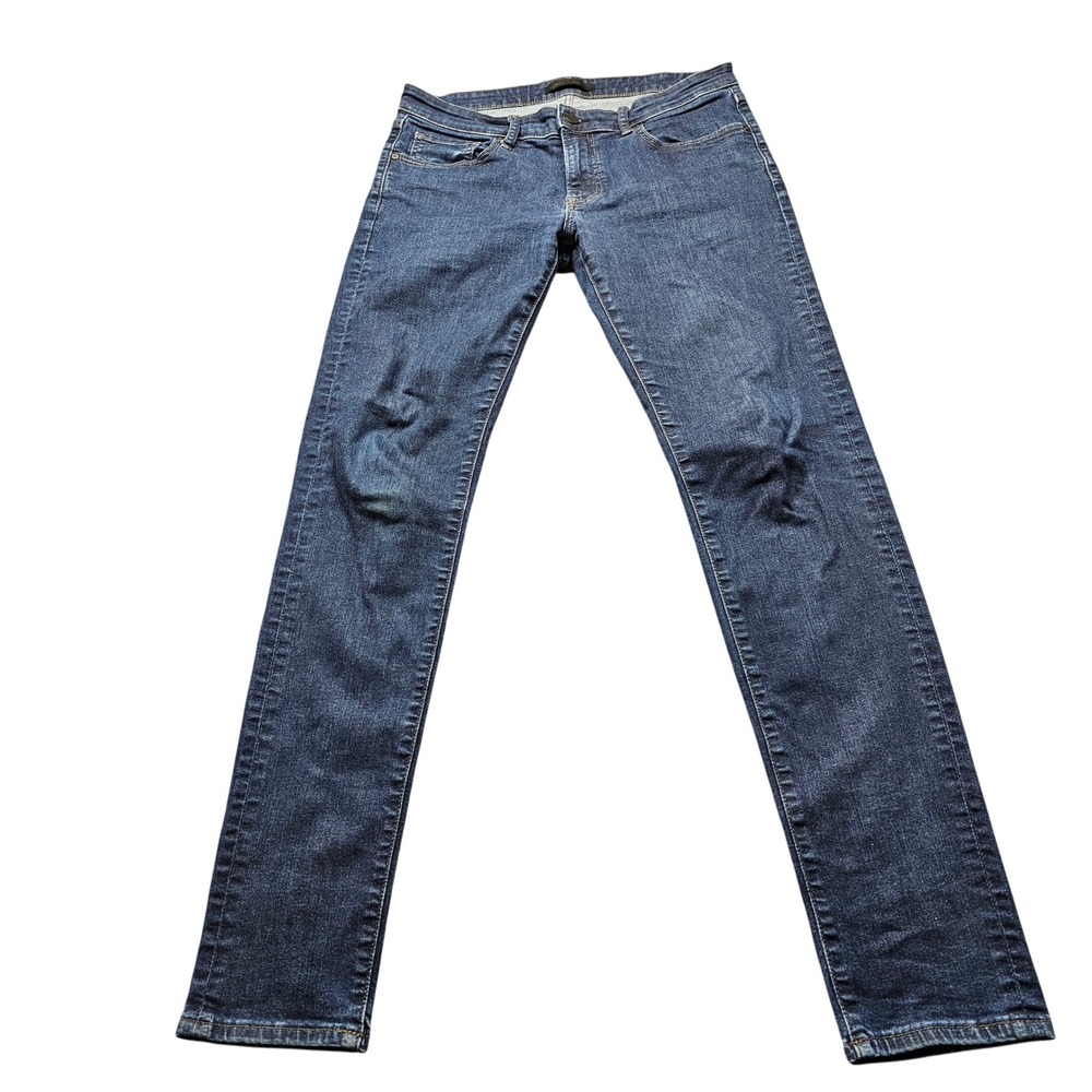 Uniqlo Slim Fit Jeans Mens 33 Blue Denim Dark Wash Stretch Casual Pants 5393